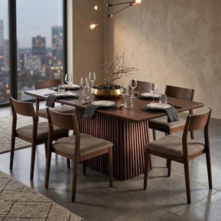 Exclusive Rectangular Dining Table for Stylish Dining Spaces (Brown)