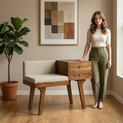 Luxury Handcrafted Telephone Bench