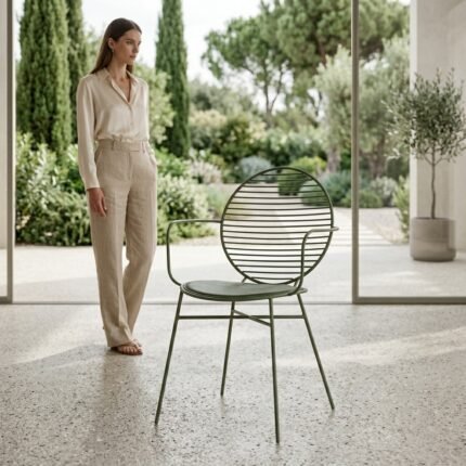 stylish Metal Chair – Perfect for Indoor & Outdoor Use