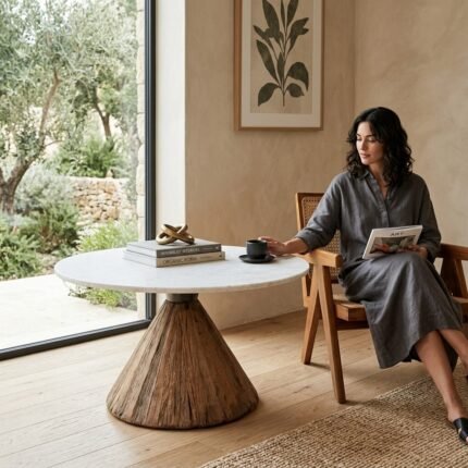 Exclusive Sleek Marble Coffee Table with Modern Finish
