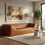 Luxury Tan Leather Sofa – Premium Modern Design for Elegant Living Spaces - Image 3