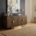 Solid Wood Sideboard golden - Image 3