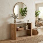 Consola de Madera de mango y mármol Varsovia - Image 3