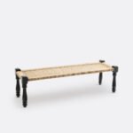 Banc indien en corde tressée et manguier  - Image 5