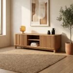 Meuble TV en chêne huilé – design moderne - Image 2
