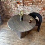 Mesa de comedor redonda de madera de mango - Image 4