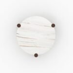 Table basse ronde en marbre et - Image 2