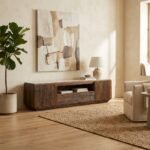 Meuble TV en bois recyclé et plateau - Image 3