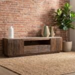 Meuble TV en bois recyclé et plateau