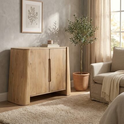 Buffet en bois de manguier clair