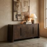 Buffet en bois de manguier foncé Liriel