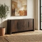 Buffet en bois de manguier foncé Liriel