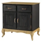Wood Buffet Sideboard Black 2-Door - Image 8