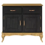 Wood Buffet Sideboard Black 2-Door - Image 4