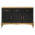 Wood Buffet Sideboard Black - Image 4