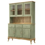 Green Wooden Kitchen Hutch Cabinet - Image 6