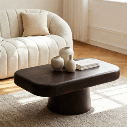 Table Basse en Bois de Manguier, Table Basse en Bois de Manguier Foncé Liriel