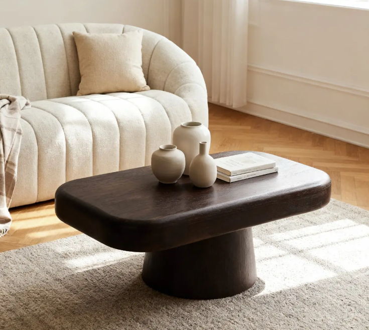 Table Basse en Bois de Manguier Table Basse en Bois de Manguier, Table Basse en Bois de Manguier Foncé Liriel