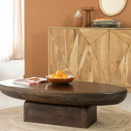 Table basse en acacia massif