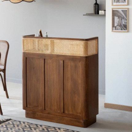 Meuble bar en bois de manguier