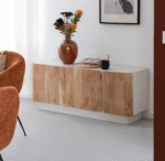 Buffet en bois de manguier blanchi