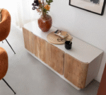 Buffet en bois de manguier blanchi et acacia naturel - Image 3