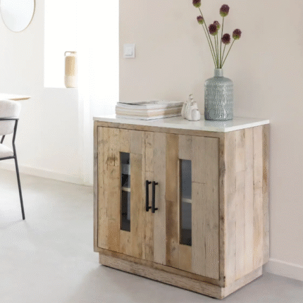 Buffet en marbre et bois de