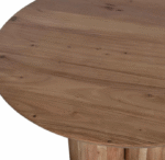 Mesa de comedor redonda de madera maciza - Image 4