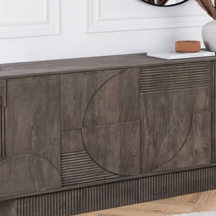 Buffet 170 cm end Maguire Massif, Buffet 170 cm end Maguire Massif Gries – Sculpt à la Main & Spacious