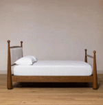Mid-Century Solid Wood Designer Bed - Image 3