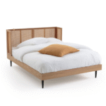 Natural Rattan Cane Wood Bed Frame - Image 2