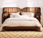 Priti FURNITURE solid wood and rattan bed - Image 7