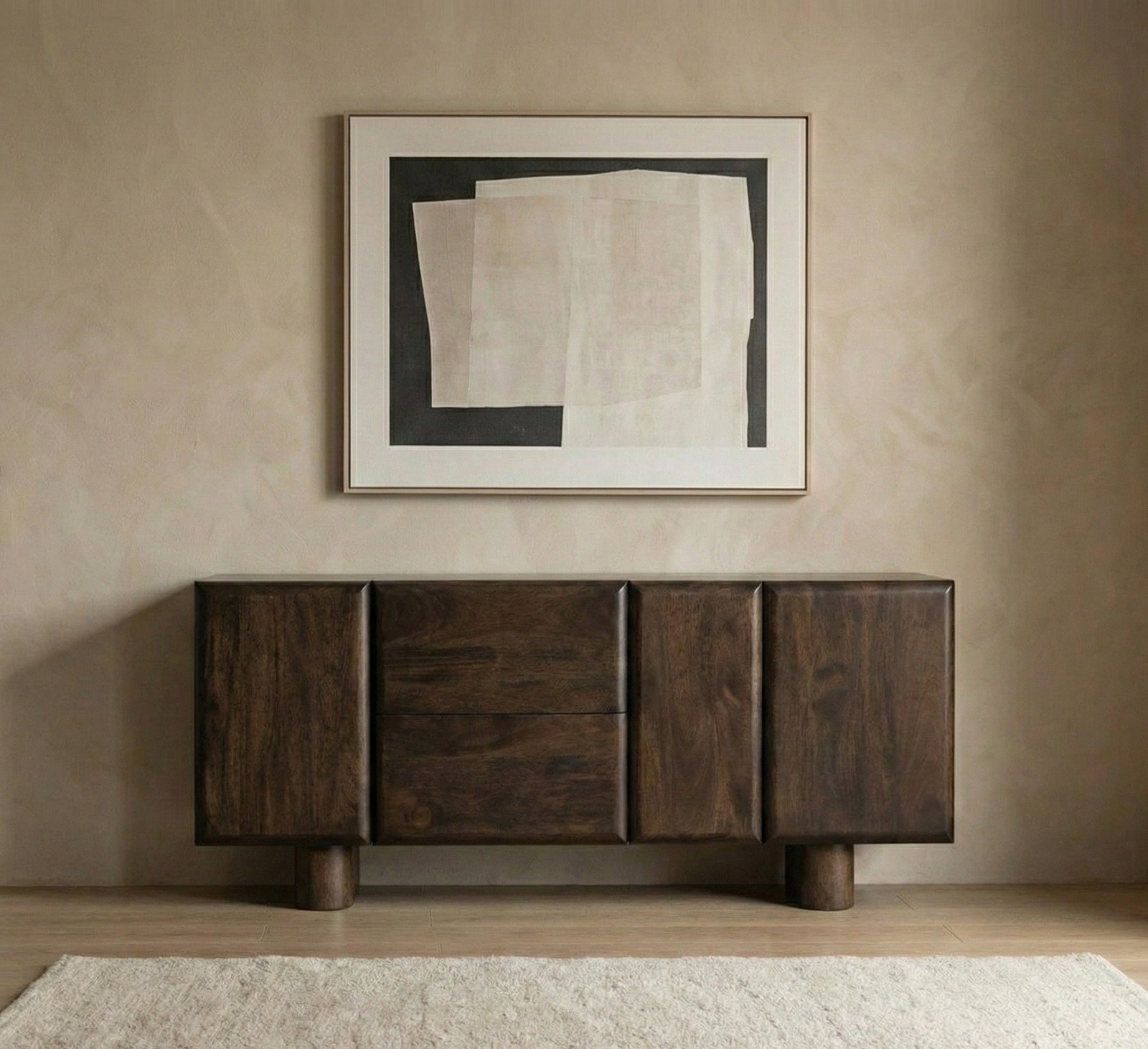Aparador de Madera de Mango Oscura Aparador de Madera de Mango Oscura