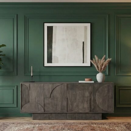 Buffet 170 cm end Maguire Massif Gries – Sculpt à la Main & Spacious