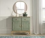 Buffet Chest of Drawers Green 2-Door