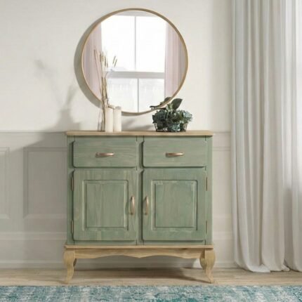 Buffet Chest of Drawers Green 2-Door