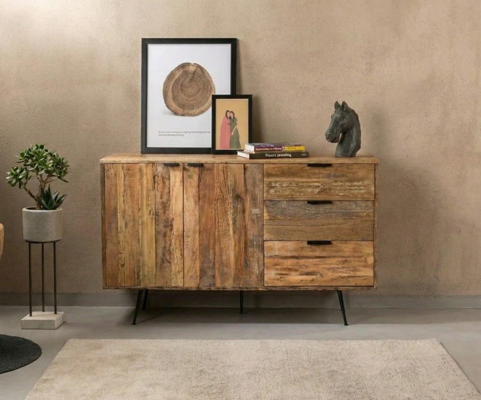 Buffet en bois recyclé vintage Buffet en bois recyclé vintage