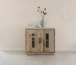 Buffet en marbre et bois de manguier