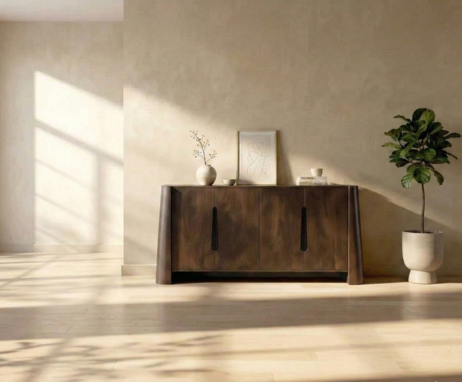 Buffet en bois de manguier foncé Liriel Buffet en bois de manguier foncé Liriel