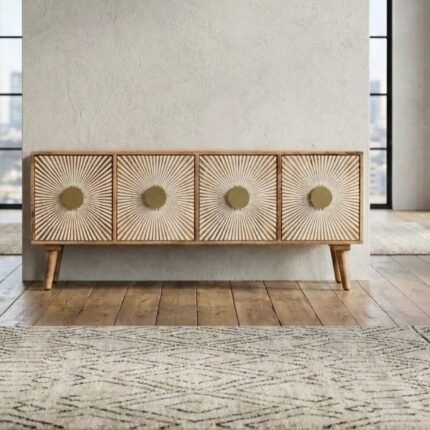 Meuble TV en bois de manguier 145 cm