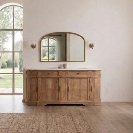 Meuble double vasque en manguier