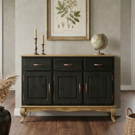 Wood Buffet Sideboard Black