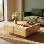 Table basse carrée en manguier