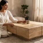 Table basse carrée en manguier - Image 2