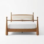 Mid-Century Solid Wood Designer Bed