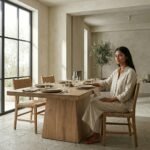 Mesa de comedor rectangular de madera maciza - Image 2