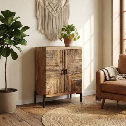 Buffet 2 Portes en Acacia Massif Upcyclé