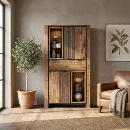 Buffet haut en palissandre avec