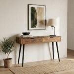 Console 120 en Bois Massif Recyclé & Métal Noir – 2 - Image 2