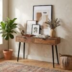 Console 120 en Bois Massif Recyclé & Métal Noir – 2 - Image 3